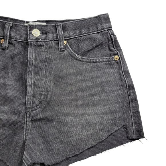 Agolde Parker Cut Off Denim Shorts in Black Size 26 NWT - Picture 7 of 8